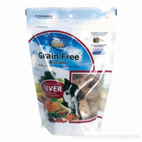 Stand-up Packaging Pet Food Plastic Bag with Window for Dogs, New Style